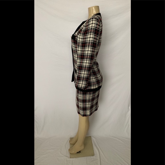 VTG Oleg Cassini Size 8 Wool Blend 2pc Skirt Suit - Picture 5 of 8